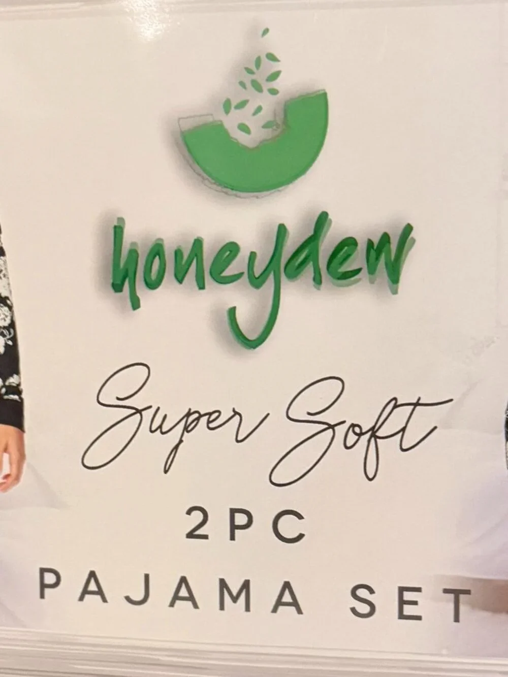 Honeydew Women's 2 Piece Pajama Lounge Set Size S Green Floral Super Soft Cozy